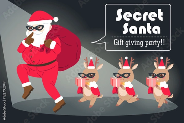 Obraz cartoon secret santa