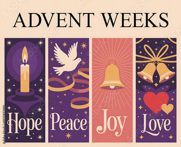 Fototapeta advent weeks