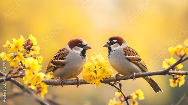 Obraz sparrow on a branch