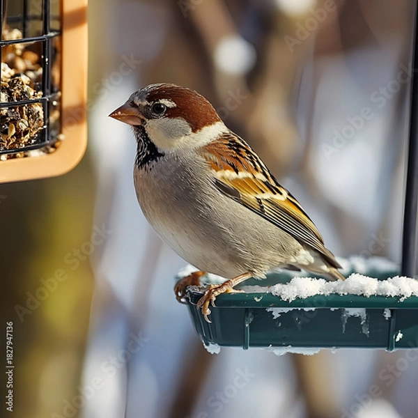 Fototapeta sparrow on a branch