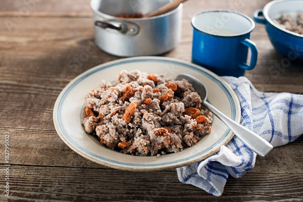 Fototapeta Buckwheat mush