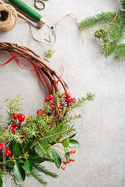 Fototapeta Christmas wreath
