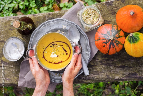 Fototapeta Pumpkin soup
