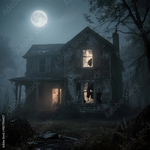 Obraz haunted house in the woods