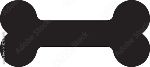 Obraz Dog bone silhouette vector icon illustration