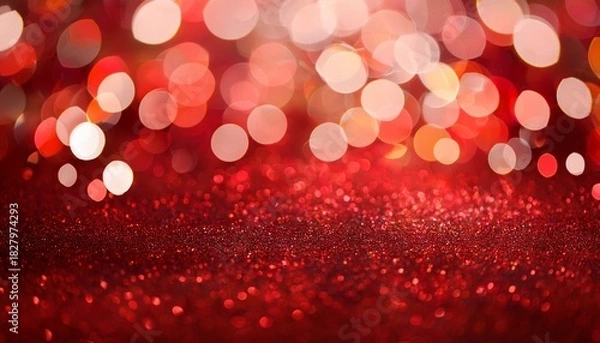 Obraz Red Bokeh Background Abstract Design