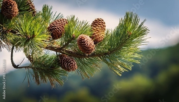 Obraz Pine Cones On A Branch