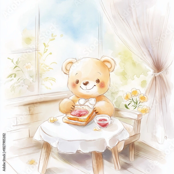 Obraz Tea Time Teddy Bear