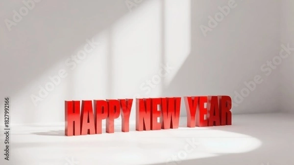 Obraz new year on White back ground