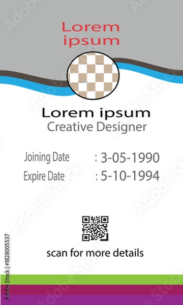 Obraz An id card background with its design