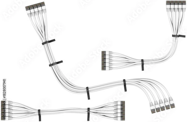 Obraz network, ethernet, lan cable isolated