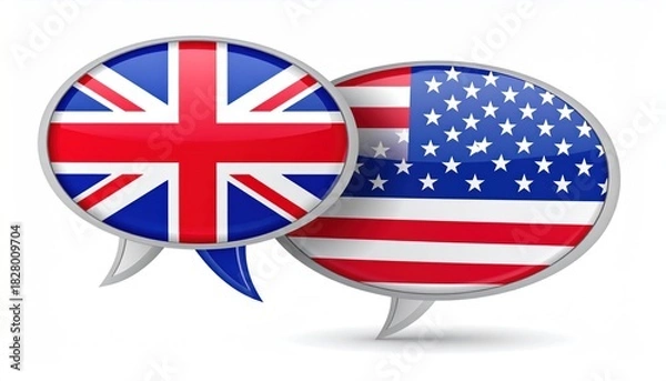 Fototapeta British English vs