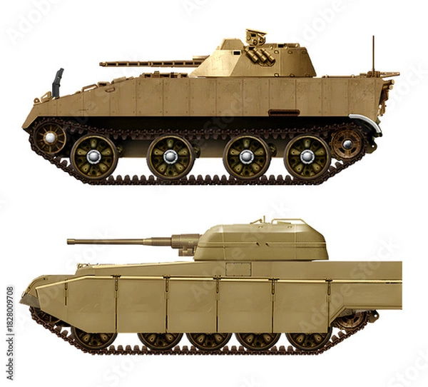 Obraz A collection of concepts of heavy infantry fighting vehicles (top: Gebel HIFV, bottom: Type-54 heavy IFV). Individual images, in full size, can be found in the portfolio or by name in the site search