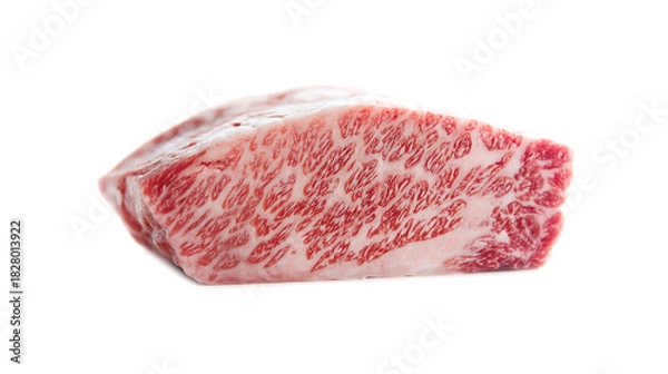 Fototapeta Wagyu steak on a white background