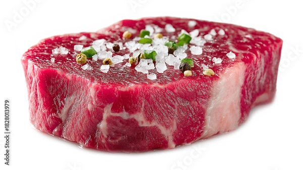Fototapeta Wagyu steak on a white background