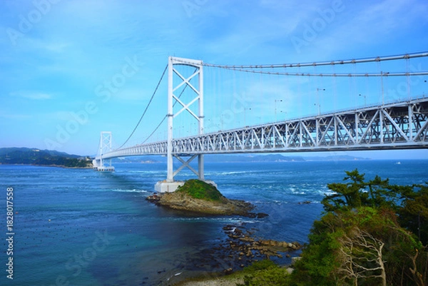Obraz 大鳴門橋　鳴門海峡大橋　鳴門海峡　渦潮　兵庫県南あわじ市