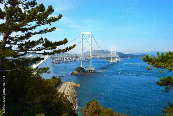 Obraz 大鳴門橋　鳴門海峡大橋　鳴門海峡　渦潮　兵庫県南あわじ市
