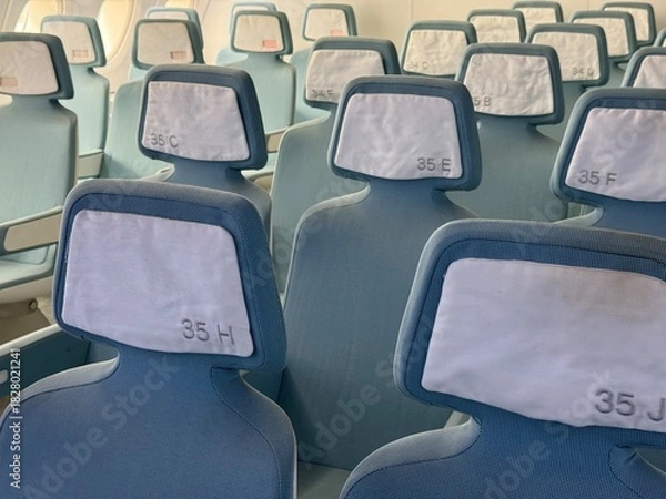 Obraz sièges avion gros plan