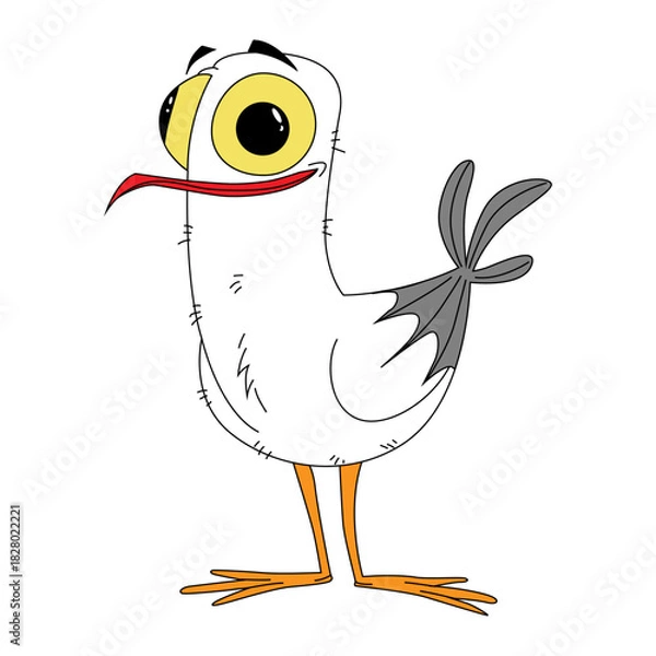 Obraz Cute Seagull shilloutte