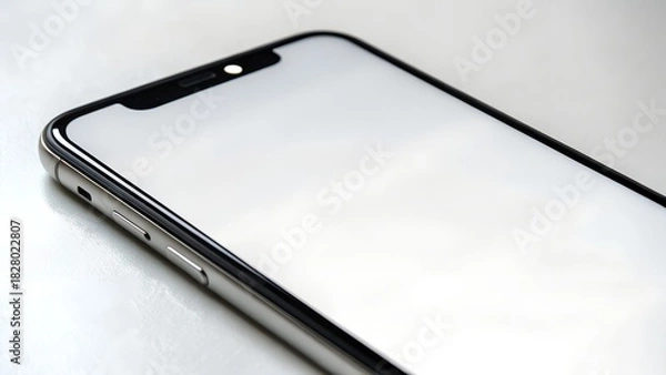 Fototapeta Close up of modern smartphone with blank screen