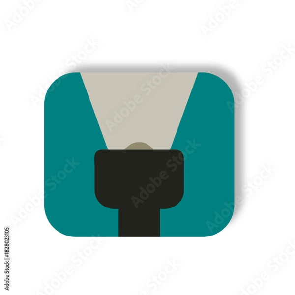 Obraz Stylish flashlight icon for emergency preparedness