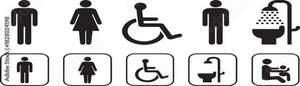Obraz Universal Design Icons - Inclusive Accessibility Symbols Vector