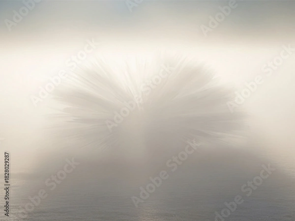 Fototapeta Abstract vector design with geometric shapes and a pale snow white color palette