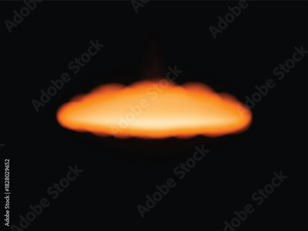 Fototapeta Bright orange mini car vector illustration with clean lines and modern design elements