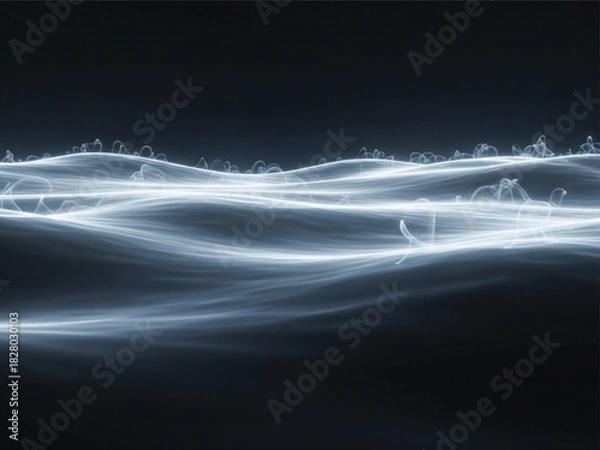 Fototapeta Platinum gray glow abstract design with geometric shapes and modern aesthetic