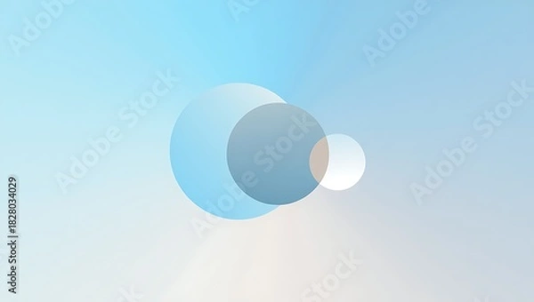 Obraz Abstract geometric shapes with soft gradient lighting