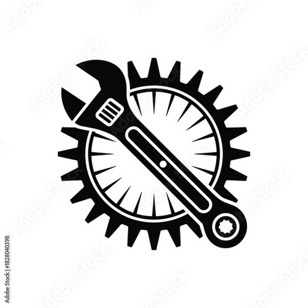 Fototapeta Wrench Gear Mechanic Tool Icon Vector