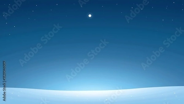 Obraz Vast starry night sky over a snowy landscape