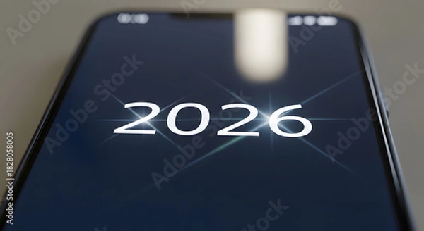 Fototapeta Smartphone Countdown to 2026