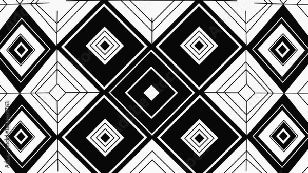 Fototapeta Abstract geometric diamond pattern background, op art design