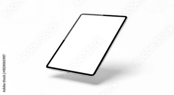 Obraz Modern blank tablet device floating digitally isolated for mockup design