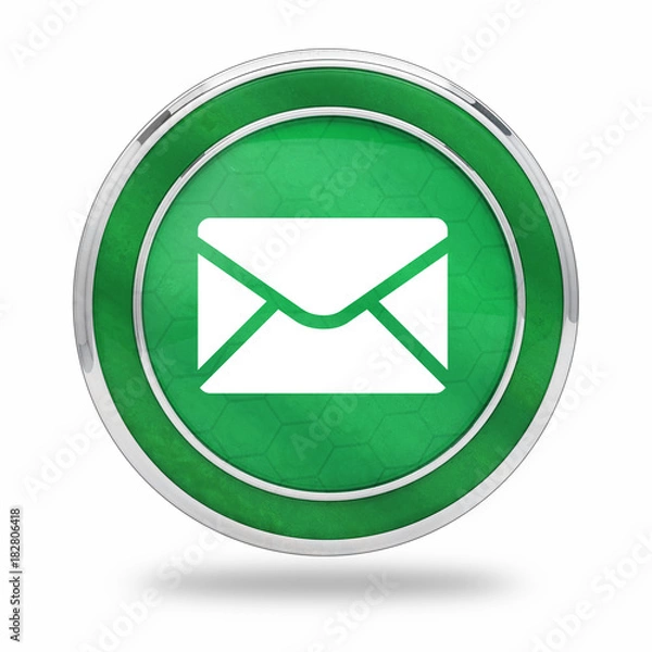 Obraz bouton courrier lettre vert
