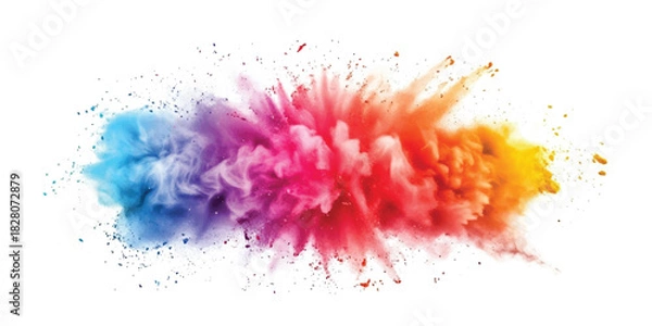 Obraz Dynamic burst of colorful dust creating an abstract vibrant energy background