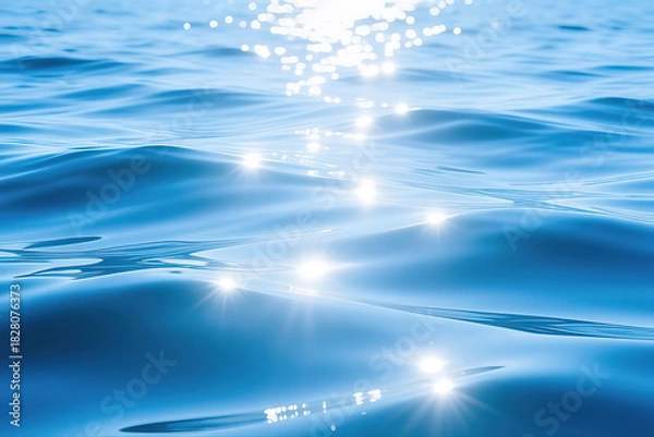 Fototapeta Abstract sunlight blue sea background.