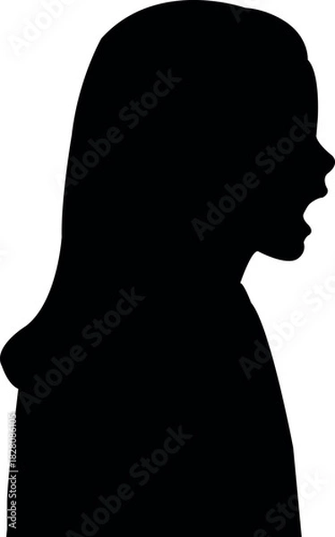 Fototapeta a girl head silhouette vector