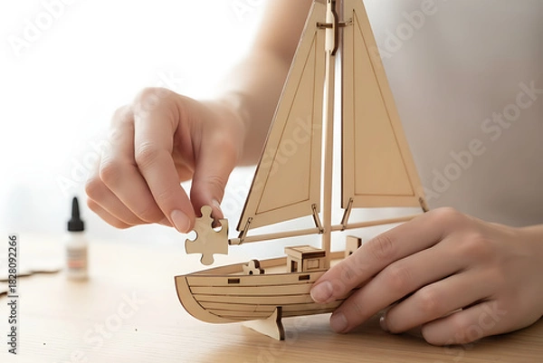 Obraz hands completing puzzle