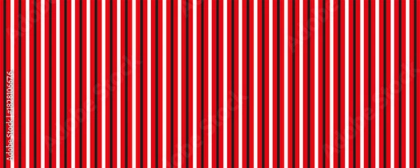 Obraz Vector seamless vertical stripes pattern, red and white. Simple background