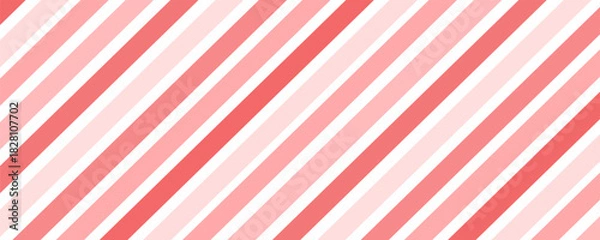 Obraz Vector diagonal stripes pattern. Simple Christmas background