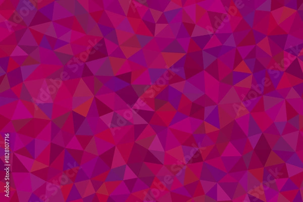 Obraz Abstract polygonal background with shades of magenta, purple, and crimson creating a geometric mosaic pattern