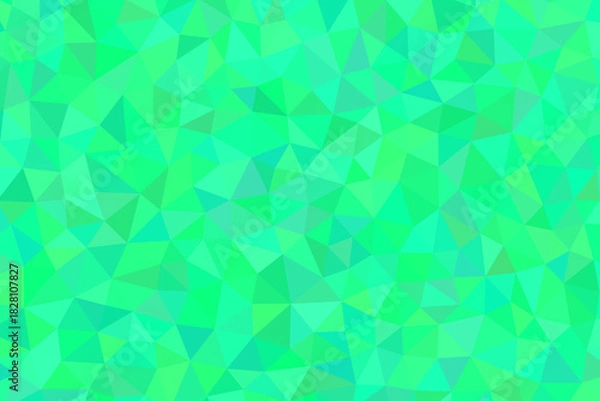 Obraz Abstract geometric background with shades of green triangles creating a vibrant and dynamic pattern