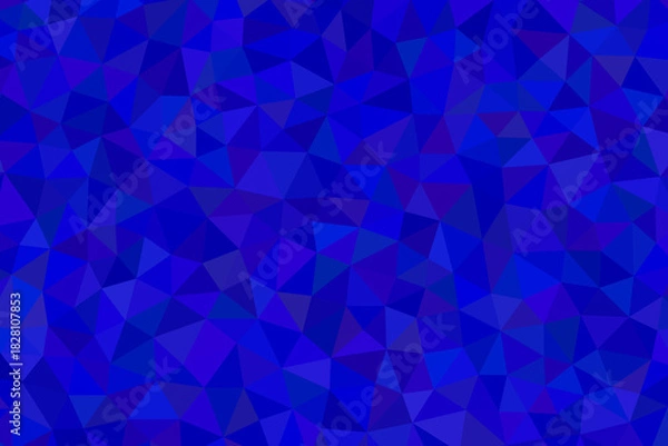 Obraz A mesmerizing mosaic of blue triangles creates a captivating abstract background, perfect for modern designs and artistic projects
