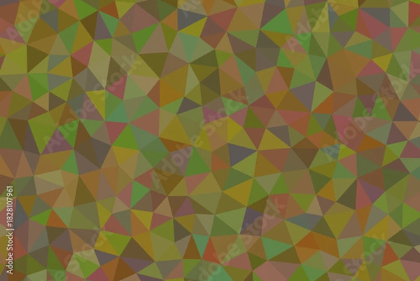 Fototapeta Abstract polygonal mosaic background with earthy tones creating a complex geometric pattern of triangles