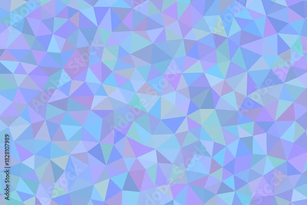 Obraz Abstract low poly background with blue, purple, and pink triangles creating a geometric mosaic pattern design