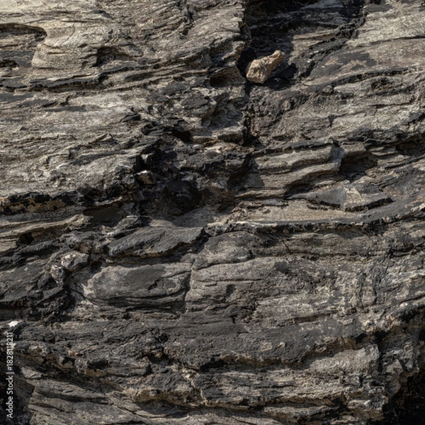 Obraz Dark Shale Rock Surface Detail