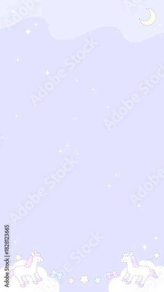 Fototapeta 16:9 ファンシードリームホースのソーダポップフレーム⭐︎