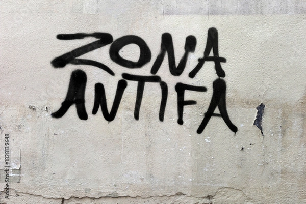 Obraz zona antifa graffiti